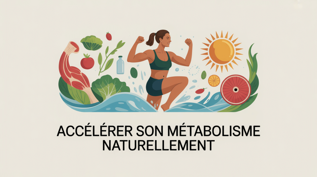Illustration pour accélérer métabolisme naturellement, énergie, vitalité