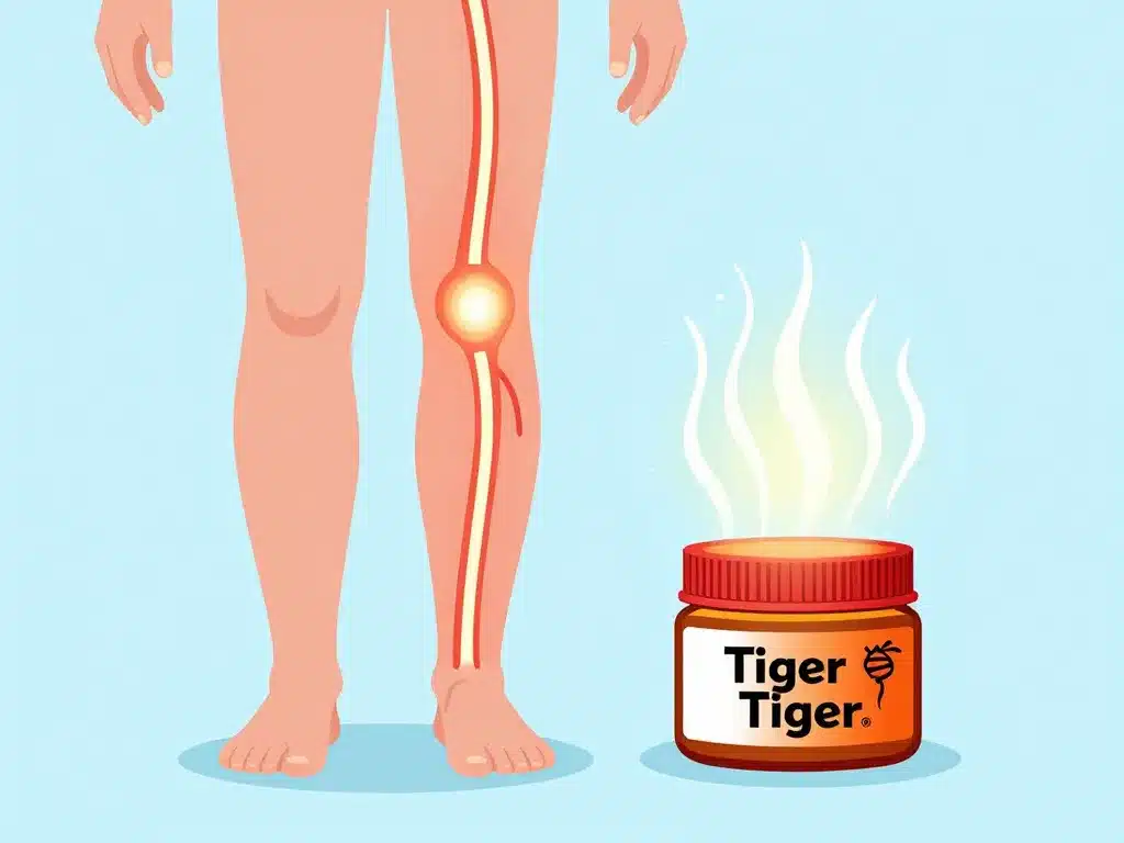 illustration rôle baume du tigre pour sciatique