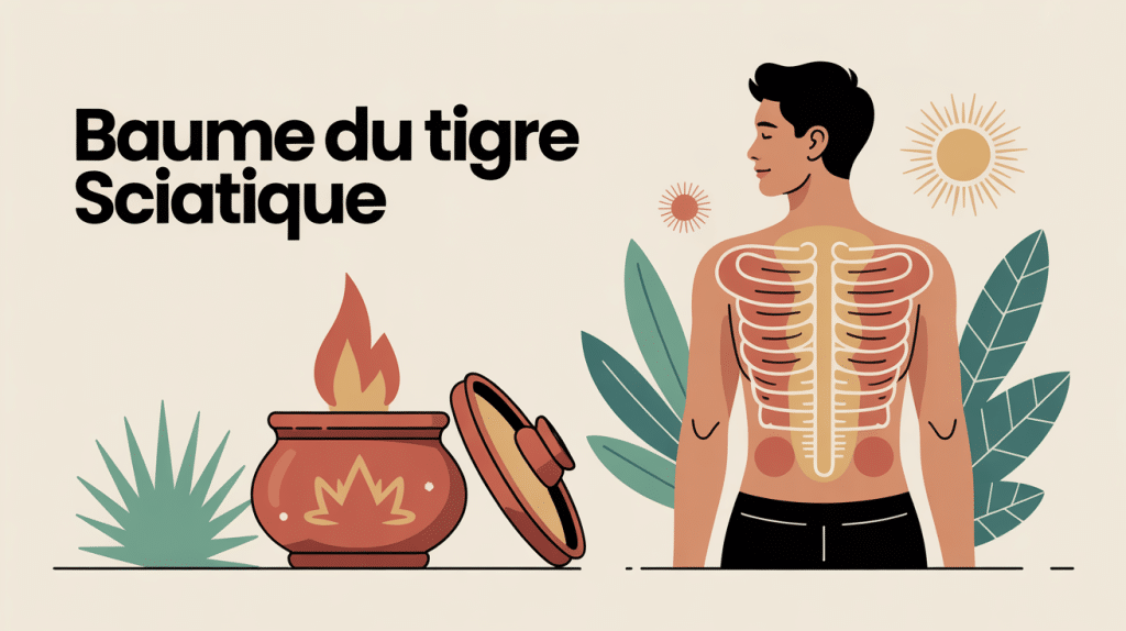 illustration baume du tigre pour sciatique dos soulagement
