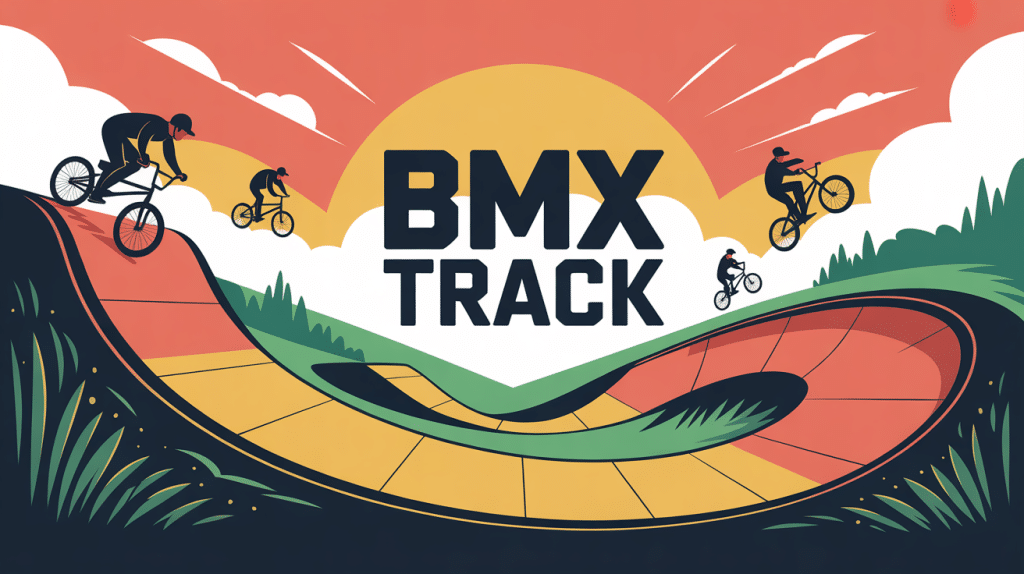 illustration bmx track ambiance sport dynamique