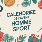 calendrier de l avent homme sport avec accessoires fitness et décor de noël