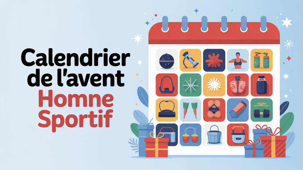 illustration calendrier de l avent homme sportif style dynamique