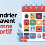 illustration calendrier de l avent homme sportif style dynamique