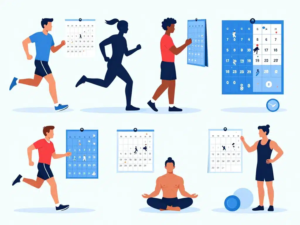 scène profils sportifs choisissent calendrier de l avent homme sportif