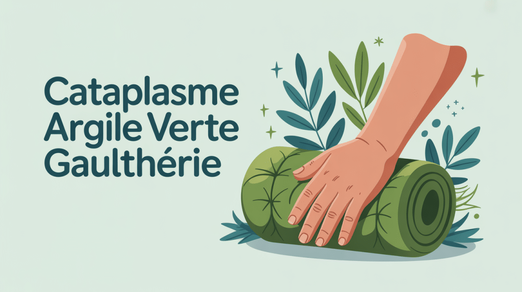 cataplasme argile verte gaultherie illustration douleur
