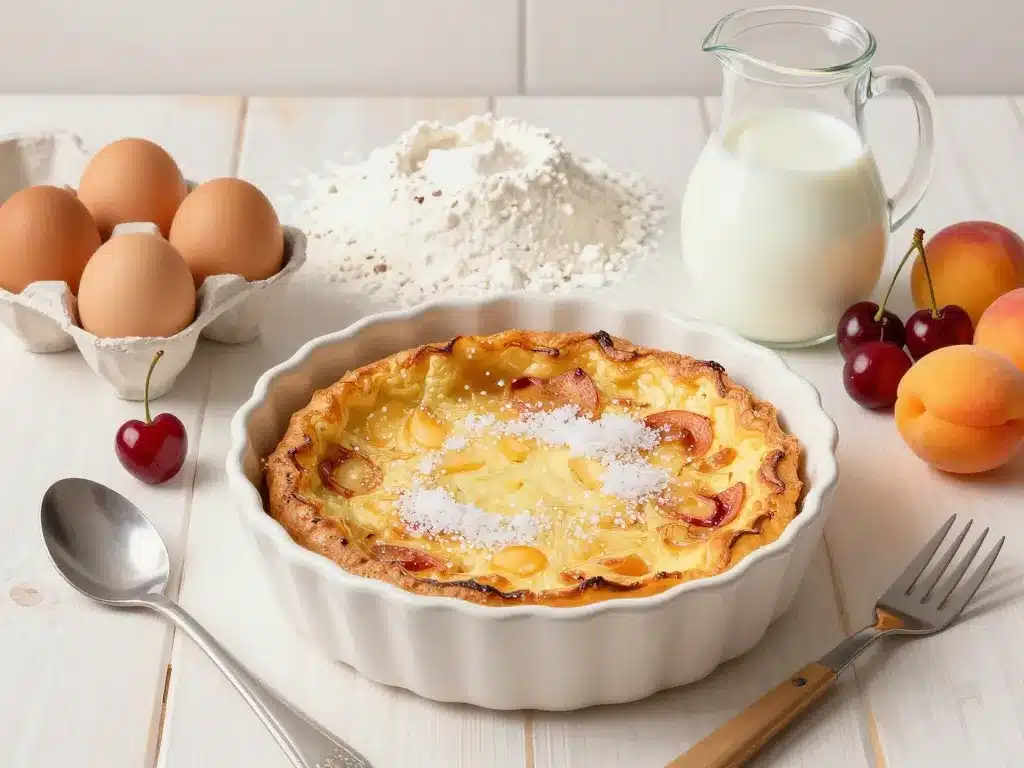 clafoutis sans sucre maison avec ingrédients frais