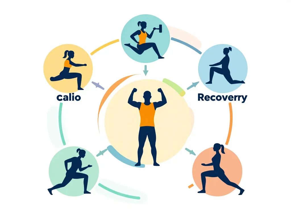 schéma symbolique comment bien s'entraîner plan équilibré