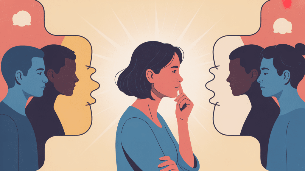 conflit avec ses parents à 40 ans illustration sobre bienveillante