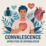 image convalescence après pose défibrillateur ambiance optimiste