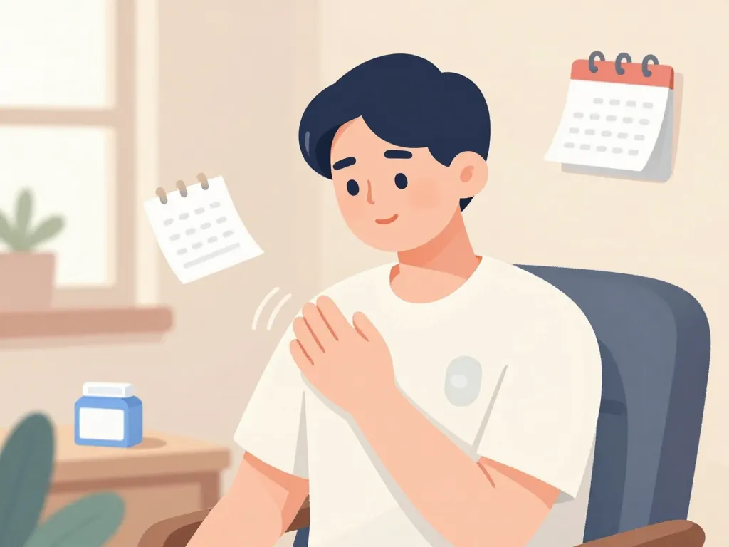 illustration convalescence après pose défibrillateur patient maison