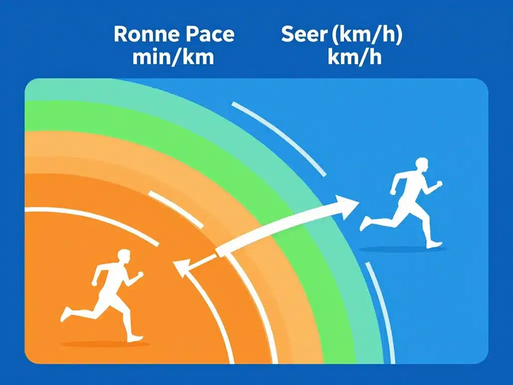diagramme conversion allure vitesse coureur intensités