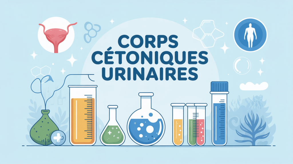 Corps cetonique dans urine illustration vectorielle informative
