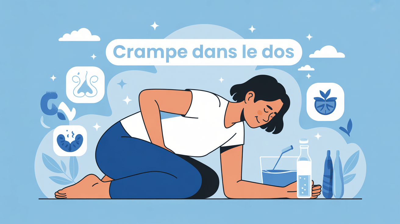 illustration crampe dans le dos prévention et soulagement