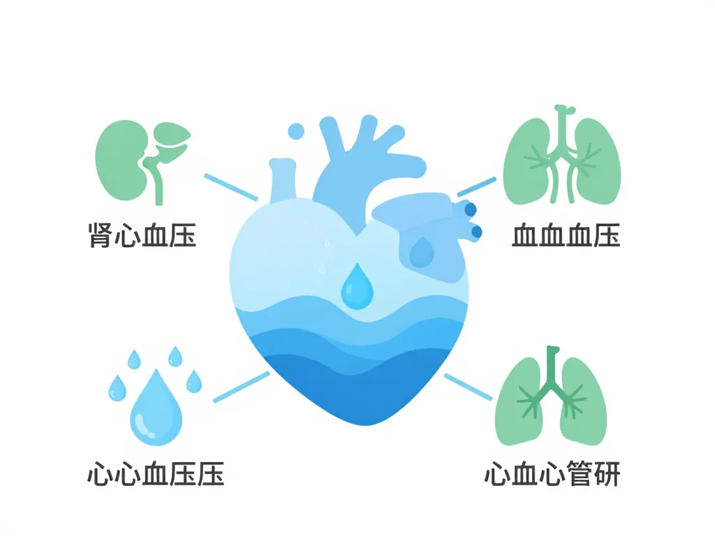 schéma interaction eau alcaline et hypertension cœur