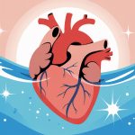 illustration eau alcaline et hypertension cœur santé