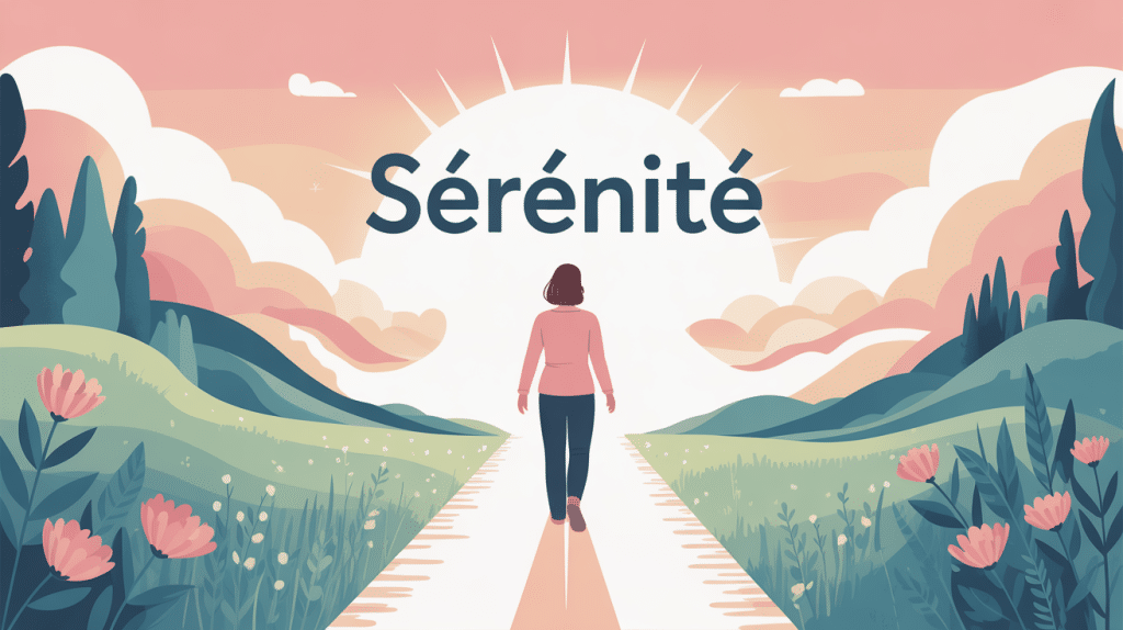 être serein illustration chemin paisible
