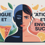 illustration fatigue et envie de sucre silhouette énergisée