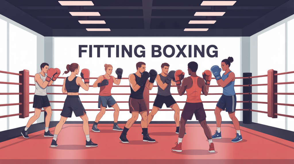 groupe pratiquants fitting boxing énergie salle boxe