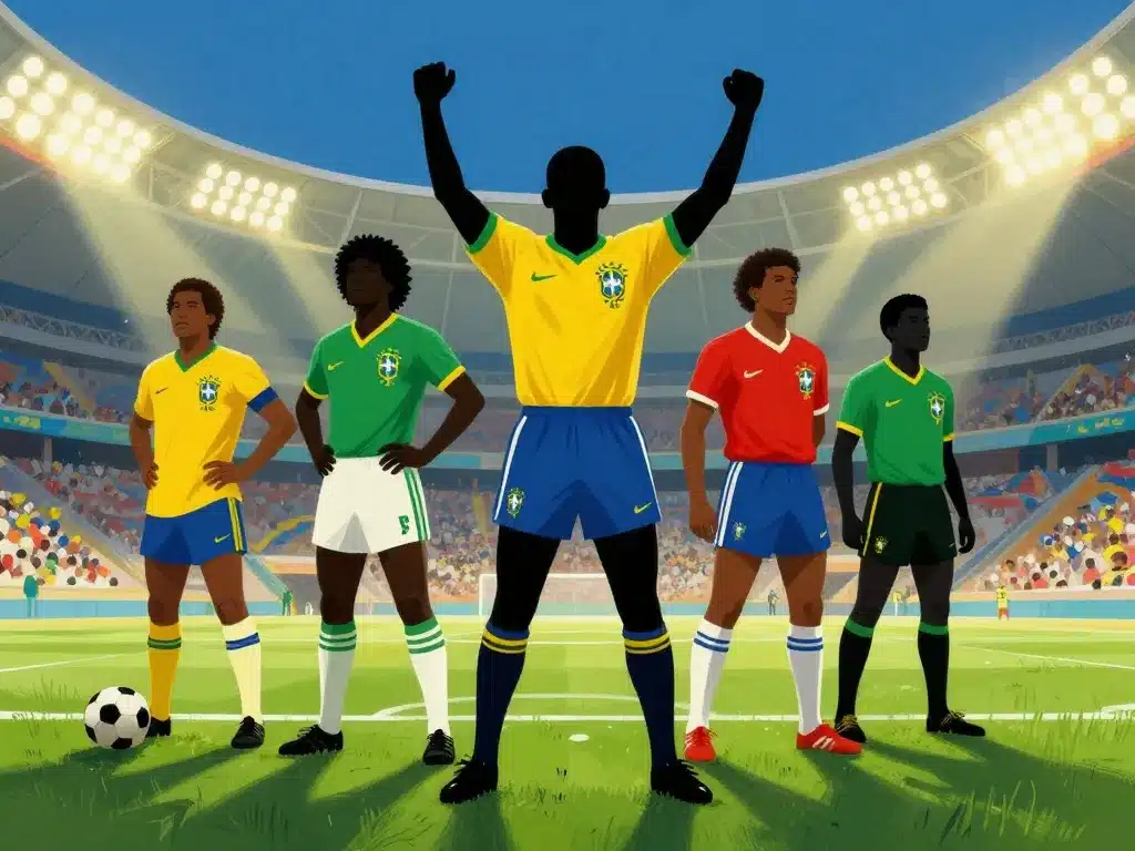 icônes historiques footballeur brésilien célèbre