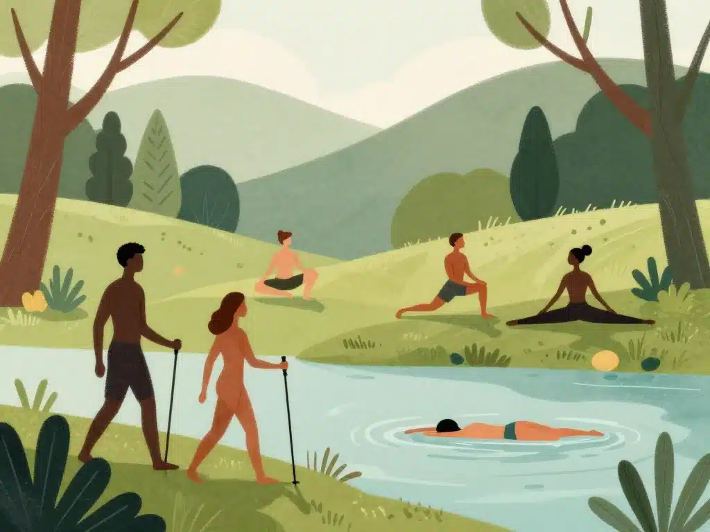 formes nue sport randonnée yoga natation