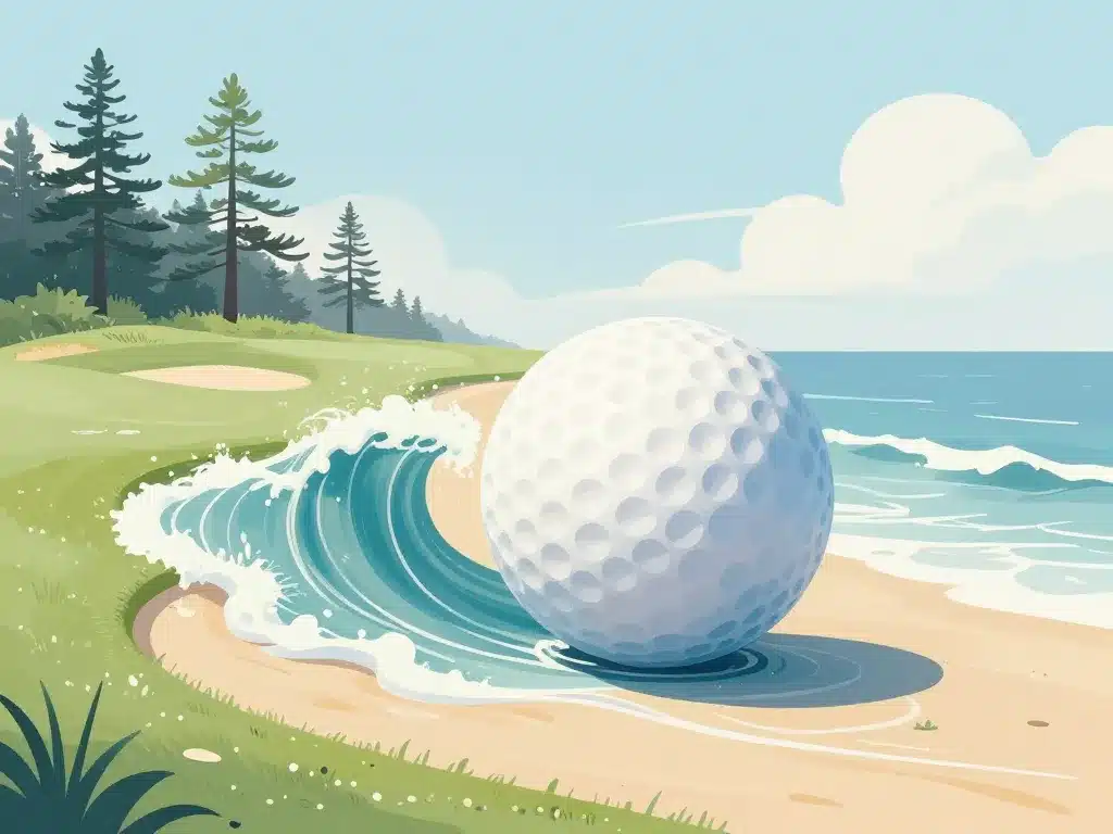 Golf en Vendée vue littoral dunes et océan