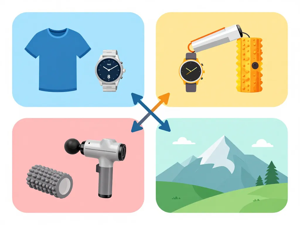 catégories de cadeaux pour les sportifs en diagramme visuel