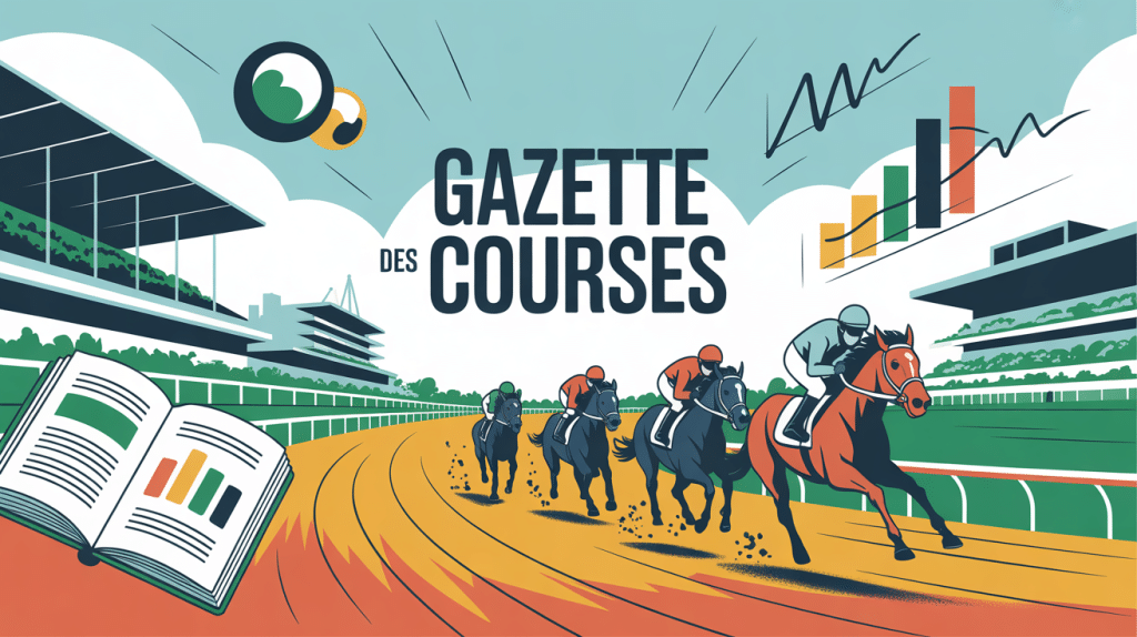 La gazette des courses journal et chevaux course illustration