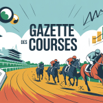 La gazette des courses journal et chevaux course illustration