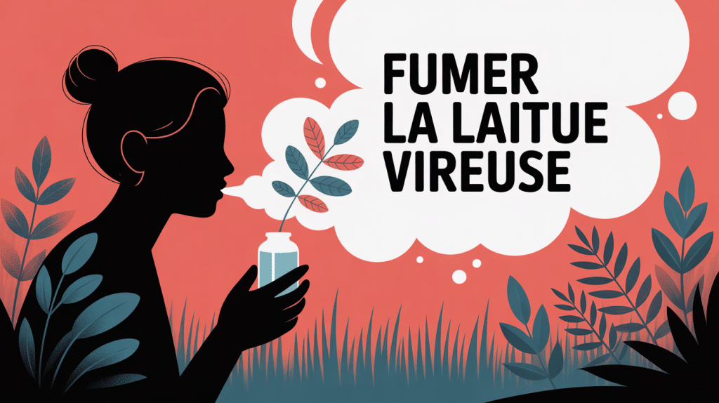 laitue vireuse fumer danger illustration vectorielle