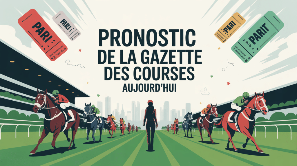 le pronostic de la gazette des courses aujourd'hui visuel illustration vectorielle