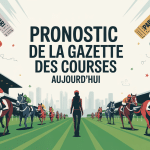 le pronostic de la gazette des courses aujourd'hui visuel illustration vectorielle
