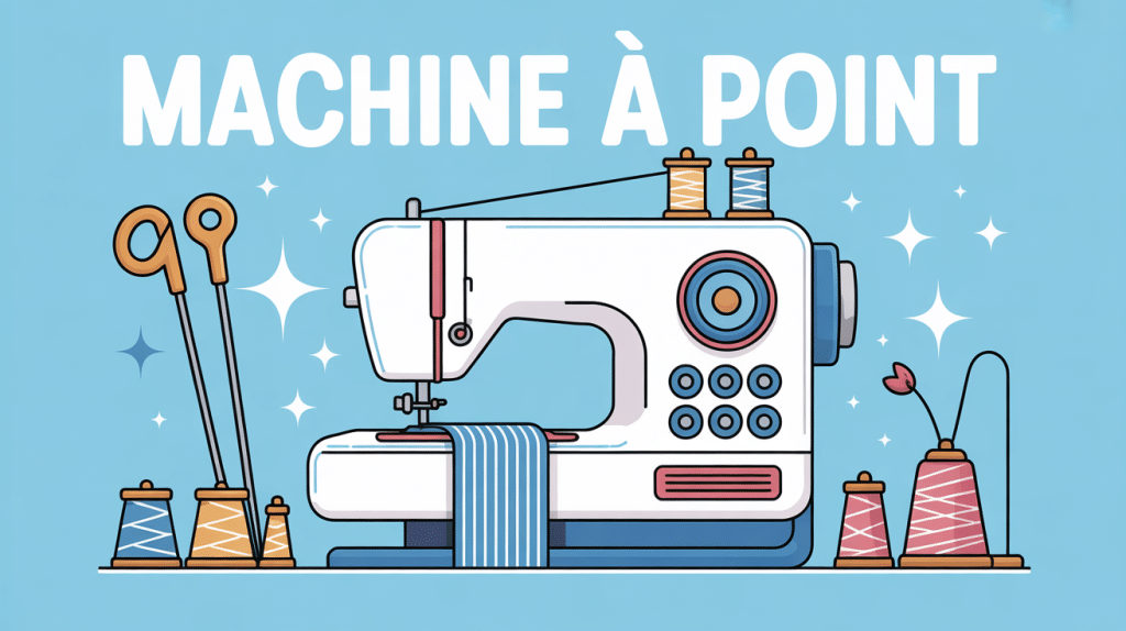 machine a point moderne avec accessoires de couture