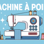 machine a point moderne avec accessoires de couture