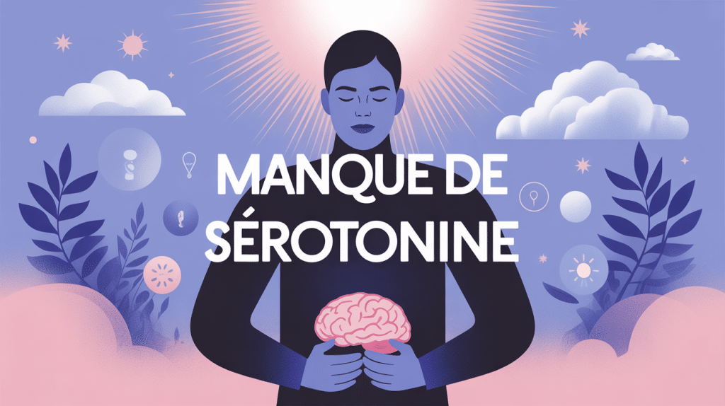 manque de serotonine symptomes illustration douce santé mentale