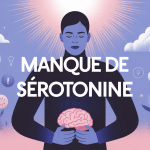manque de serotonine symptomes illustration douce santé mentale
