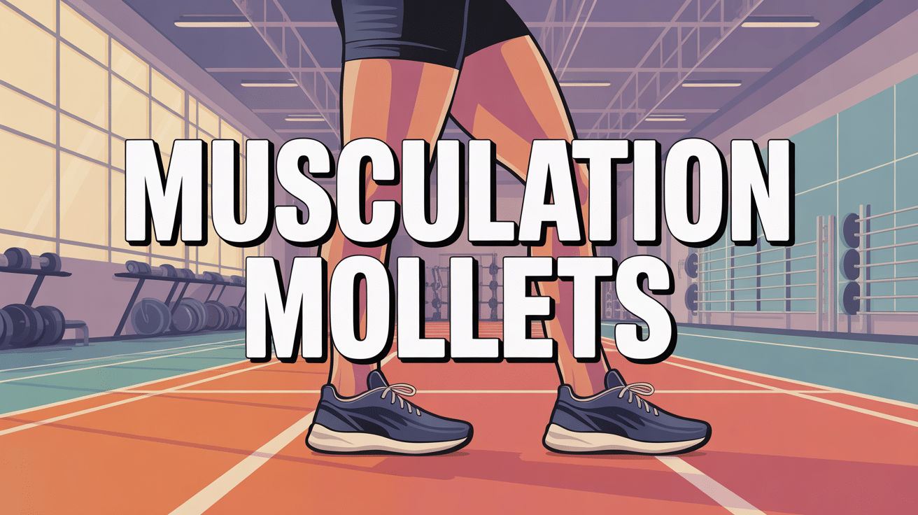 Illustration musculation mollets jambes athlétiques salle de sport