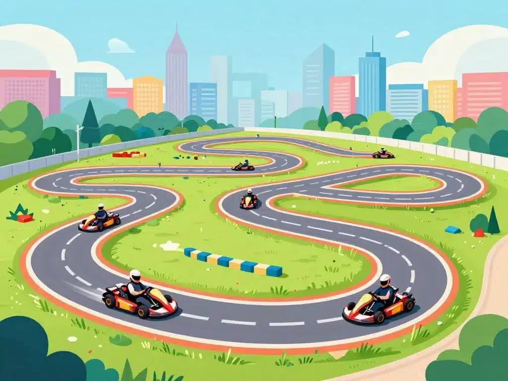 montauban karting circuits vue aérienne