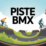 vue dynamique de piste bmx moderne avec bosses et virages