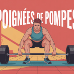 athlète utilisant poignées pompes à la maison