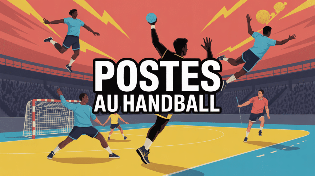 illustration postes handball joueurs terrain