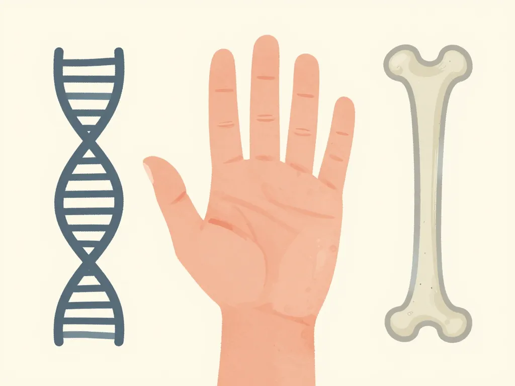 Causes pouce large et court illustration informative