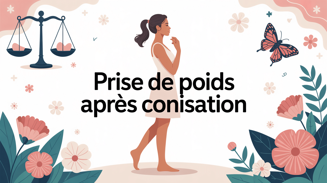 illustration prise de poids apres conisation femme santé