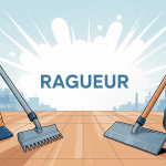 illustration ragueur différents outils chantier