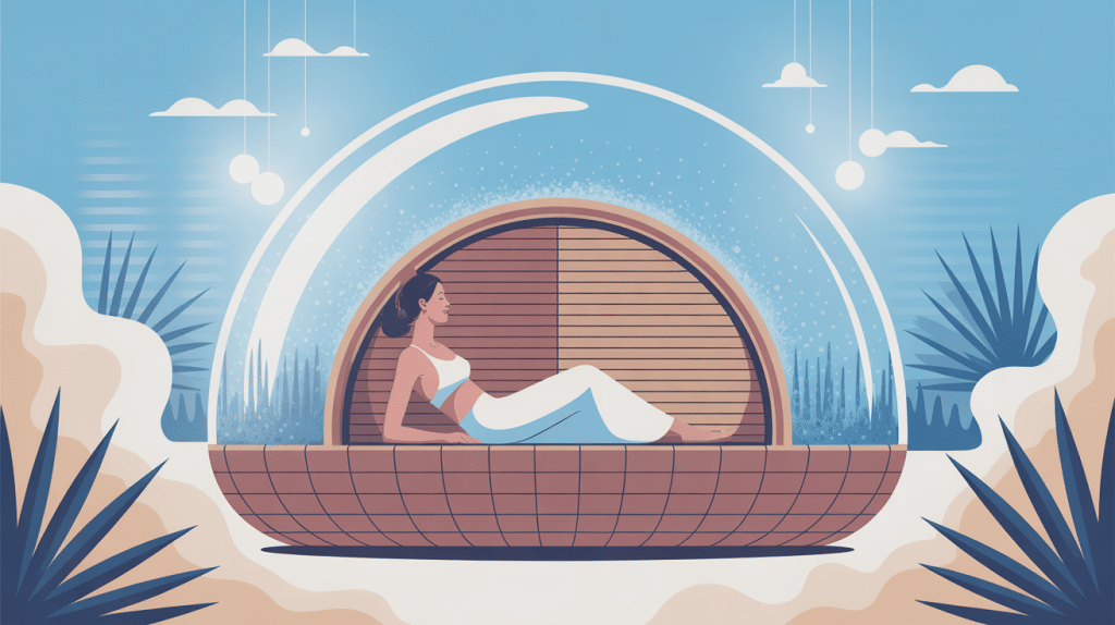 illustration sauna dome infrarouge détente