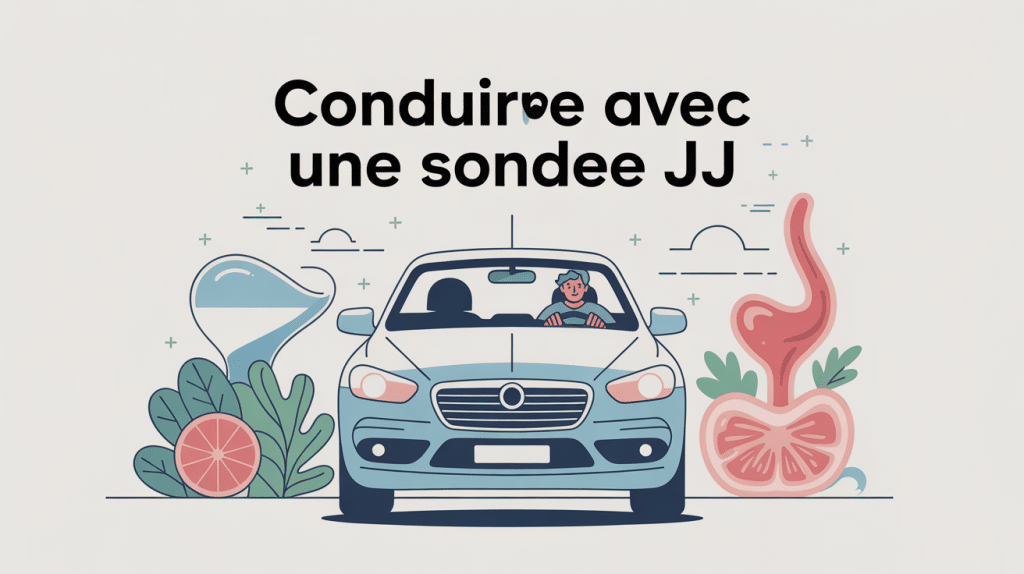 Illustration apaisante sur sonde jj et voiture au volant