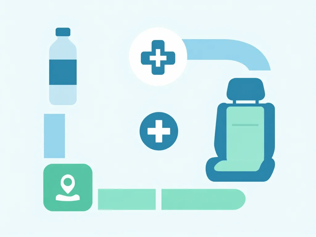 Préparation trajet voiture avec sonde jj et gestion symptômes