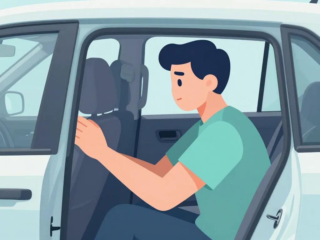 Entrer prudemment dans une voiture avec sonde jj