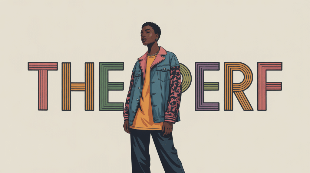 Illustration stylisée the perf, tendance mode 2026