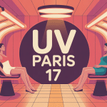 Illustration uv paris 17 bronzage sécurisé cabines modernes
