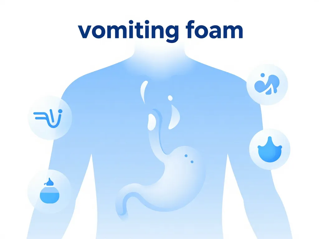 diagramme sur vomir de la mousse chez l'adulte